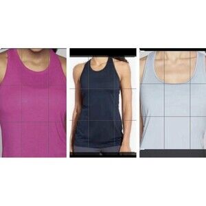 ATHLETA Women's LOT OF 3  Racerback Chi Tank  PINK/LIGHT BLUE/BLUE SZ S